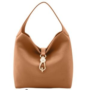 NWT Dooney Belvedere Logo Lock Bag sand